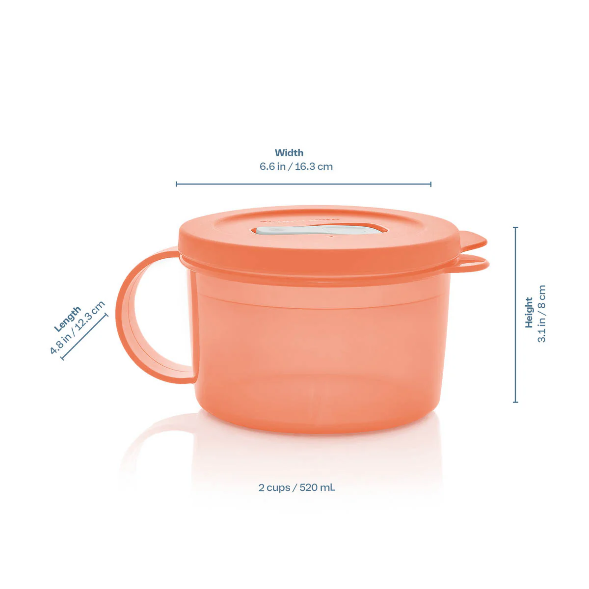 Tupperware CrystalWave® PLUS Microwave Soup Mug | Set of 2 | Leakproof Lunch Container - Image 6