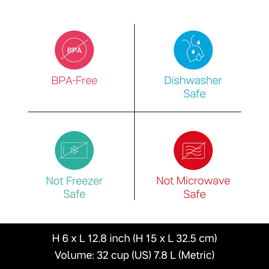 Tupperware Thatsa® Bowl | Airtight, Leakproof, Mixing Bowl, 32-cups / 7.8 L - Image 4
