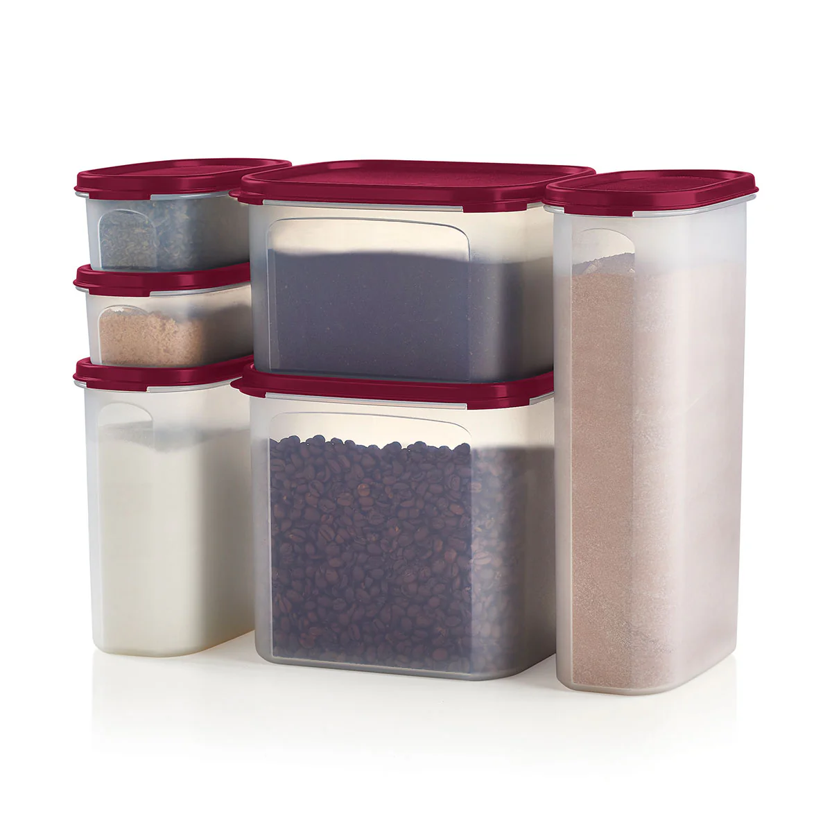 Tupperware® Modular Mates® Food Storage Containers | Stackable Pantry | 6-Piece Set with Lids - Image 3