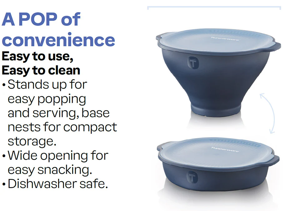 Tupperware® WOW Pop Microwave Popcorn Maker | All-in-1 Popper - Image 6
